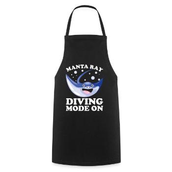 Mantarochen Liebhaber Meerestier Teufelsrochen - Kochschürze - Schwarz - Vorne - AI Model Male 185 dark (185cm)