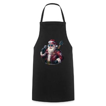 Weihnachtsmann Santa Claus Christmas Weihnachten - Cooking Apron - black - Front - AI Model Male 185 dark (185cm)