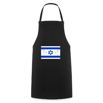 Israel Flag Dove of Peace Peace Middle East - Cooking Apron - black - Front - AI Model Male 185 dark (185cm)