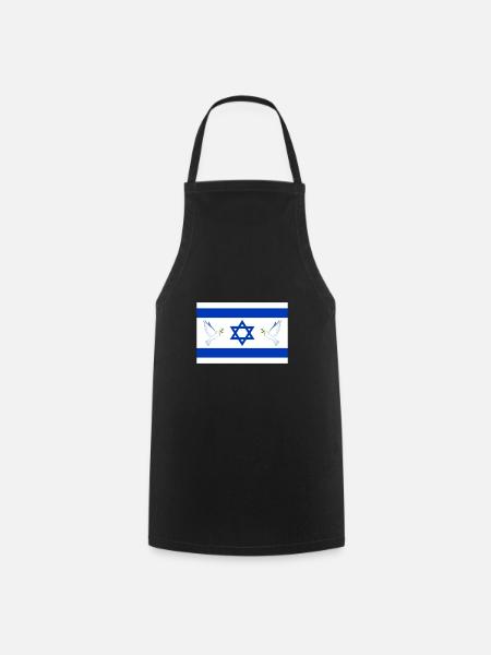 Israël Drapeau Colombe de la Paix Paix Moyen-Orient - Tablier de cuisine - noir