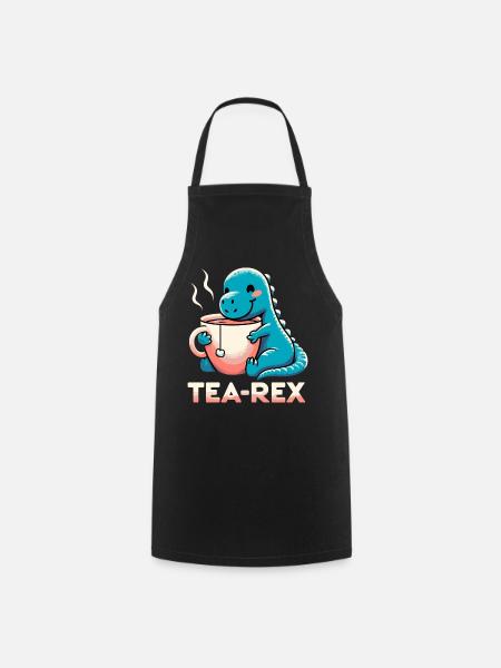 Tee Rex Tee-Rex Teetrinker Geschenk - Kochschürze - Schwarz
