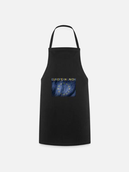 EU Flag European Union Europe Brussels - Cooking Apron - black