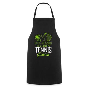 Funny Tennis Player Racket It's - Kochschürze - Schwarz - Vorne - AI Model Male 185 dark (185cm)