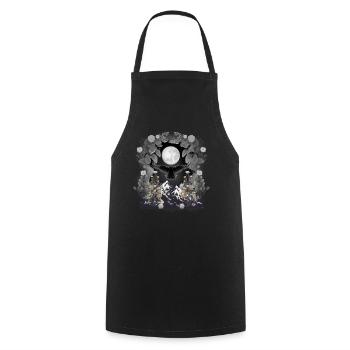mystical raven raven crow crows halloween bird - Cooking Apron - black - Front - AI Model Male 185 dark (185cm)