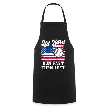 Baseball Sports Baseball Player Pitcher Catcher USA - Cooking Apron - black - Front - AI Model Male 185 dark (185cm)