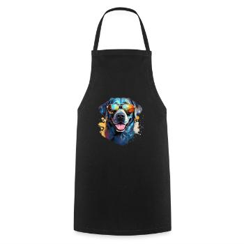 Labrador with sunglasses - Cooking Apron - black - Front - AI Model Male 185 dark (185cm)