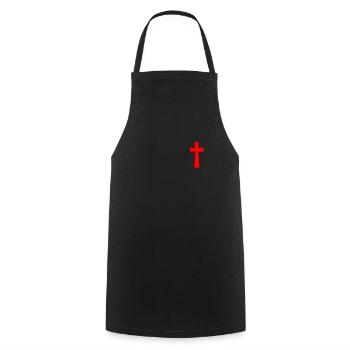 Jesus Christ Christian Christianity God Bible - Cooking Apron - black - Front - AI Model Male 185 dark (185cm)