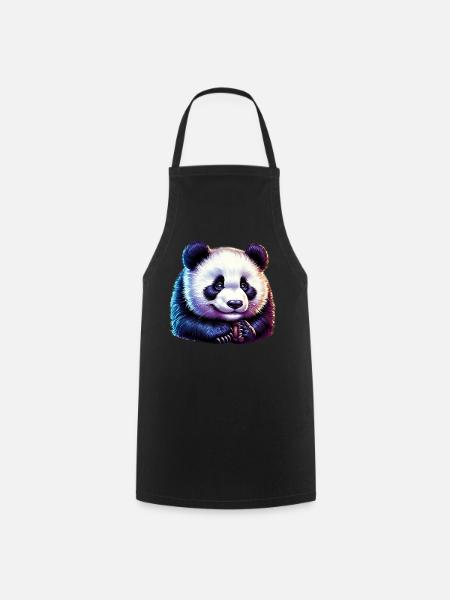 Panda - Kochschürze - Schwarz