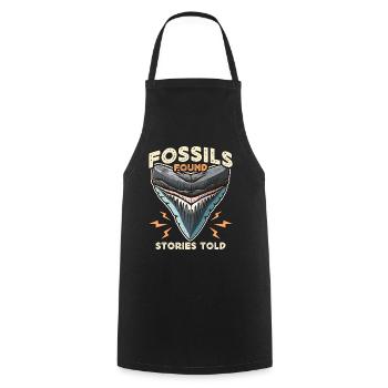 Fossil Hunter Fossils Found Stories Told Geologist - Kochschürze - Schwarz - Vorne - AI Model Male 185 dark (185cm)