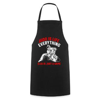 Judo is life, everything else is just a game - Judo - Cooking Apron - black - Front - AI Model Male 185 dark (185cm)