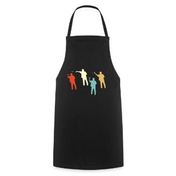 Cadeau de fléchettes Jeu de fléchettes Bullseye - Tablier de cuisine - noir - Devant - AI Model Male 185 dark (185cm)