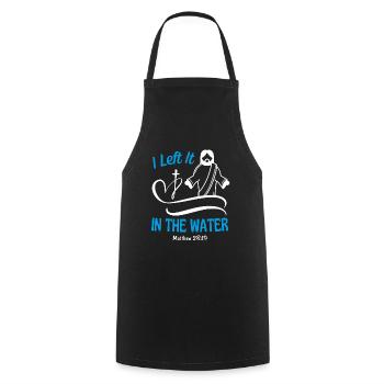 Christian Baptism Bible Quote Psalm Prayer - Cooking Apron - black - Front - AI Model Male 185 dark (185cm)
