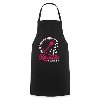 This Job Is Screwing Up My Karaoke Career - Cooking Apron - black - Front - AI Model Male 185 dark (185cm)