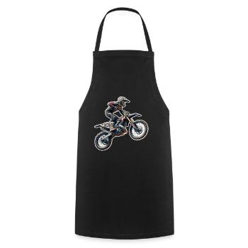 Motocross - Kochschürze - Schwarz - Vorne - AI Model Male 185 dark (185cm)