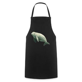 Manatee Dugongs Dugong - Cooking Apron - black - Front - AI Model Male 185 dark (185cm)