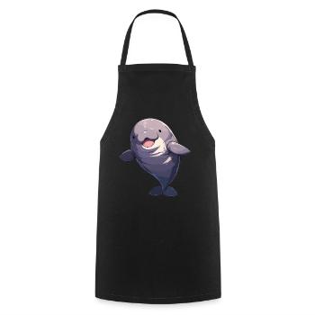 Manatee Dugongs Dugong - Cooking Apron - black - Front - AI Model Male 185 dark (185cm)