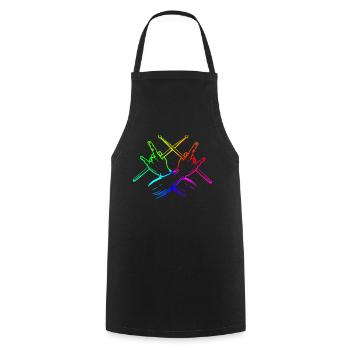Drums Drums Drumstick Drummer Music Band Rock - Cooking Apron - black - Front - AI Model Male 185 dark (185cm)