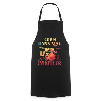 Drums Drums Drumstick Drummer Music Band Rock - Cooking Apron - black - Front - AI Model Male 185 dark (185cm)