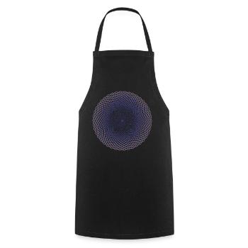 Lotus of Life - Cooking Apron - black - Front - AI Model Male 185 dark (185cm)