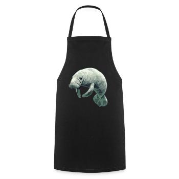 Lamantins Seekuh Lamantin - Tablier de cuisine - noir - Devant - AI Model Male 185 dark (185cm)