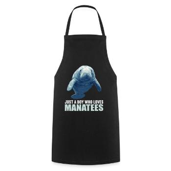 Lamantins Seekuh Lamantin - Tablier de cuisine - noir - Devant - AI Model Male 185 dark (185cm)