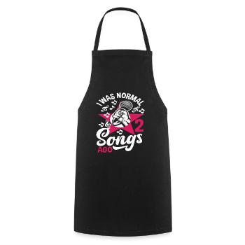 I was normal 2 songs ago - Cooking Apron - black - Front - AI Model Male 185 dark (185cm)