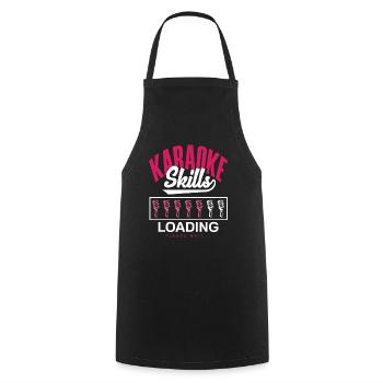 Karaoke Skills Loading Please Wait - Cooking Apron - black - Front - AI Model Male 185 dark (185cm)