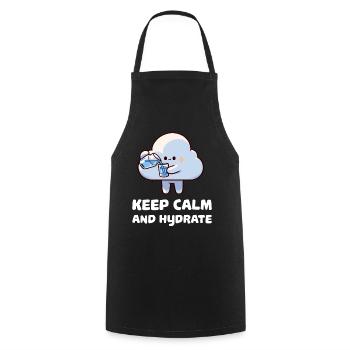 keep calm and hydrate - Cooking Apron - black - Front - AI Model Male 185 dark (185cm)