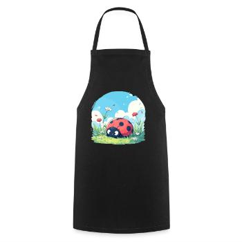 Coccinelle Marienkäfer - Tablier de cuisine - noir - Devant - AI Model Male 185 dark (185cm)