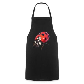 Coccinelle Marienkäfer - Tablier de cuisine - noir - Devant - AI Model Male 185 dark (185cm)