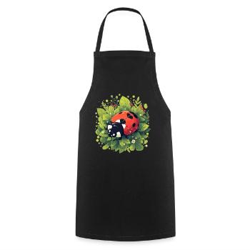 Coccinelle Marienkäfer - Tablier de cuisine - noir - Devant - AI Model Male 185 dark (185cm)