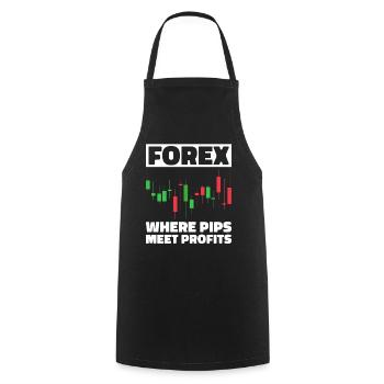 Trading Forex Trader Marché financier - Tablier de cuisine - noir - Devant - AI Model Male 185 dark (185cm)