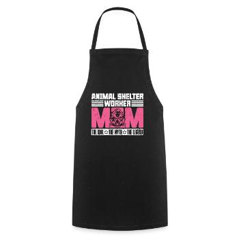 Animal Shelter Worker Mom The Idol The Dog Lover - Cooking Apron - black - Front - AI Model Male 185 dark (185cm)