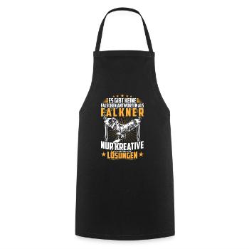 Falkner keine falsche Antwort Beizjagd Falknerei - Cooking Apron - black - Front - AI Model Male 185 dark (185cm)