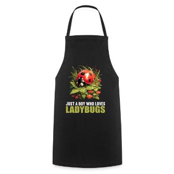 Coccinelle Marienkäfer - Tablier de cuisine - noir - Devant - AI Model Male 185 dark (185cm)