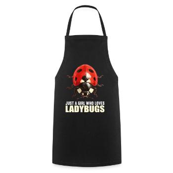 Coccinelle Marienkäfer - Tablier de cuisine - noir - Devant - AI Model Male 185 dark (185cm)