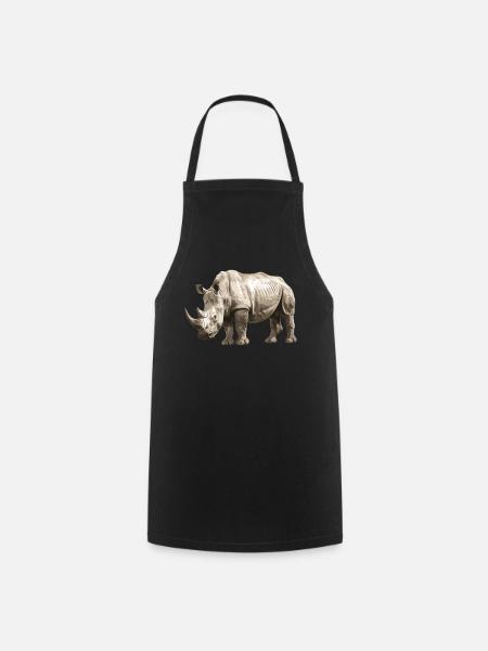 Rhino Rhinos Rhino - Cooking Apron - black