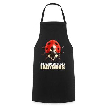 Coccinelle Marienkäfer - Tablier de cuisine - noir - Devant - AI Model Male 185 dark (185cm)