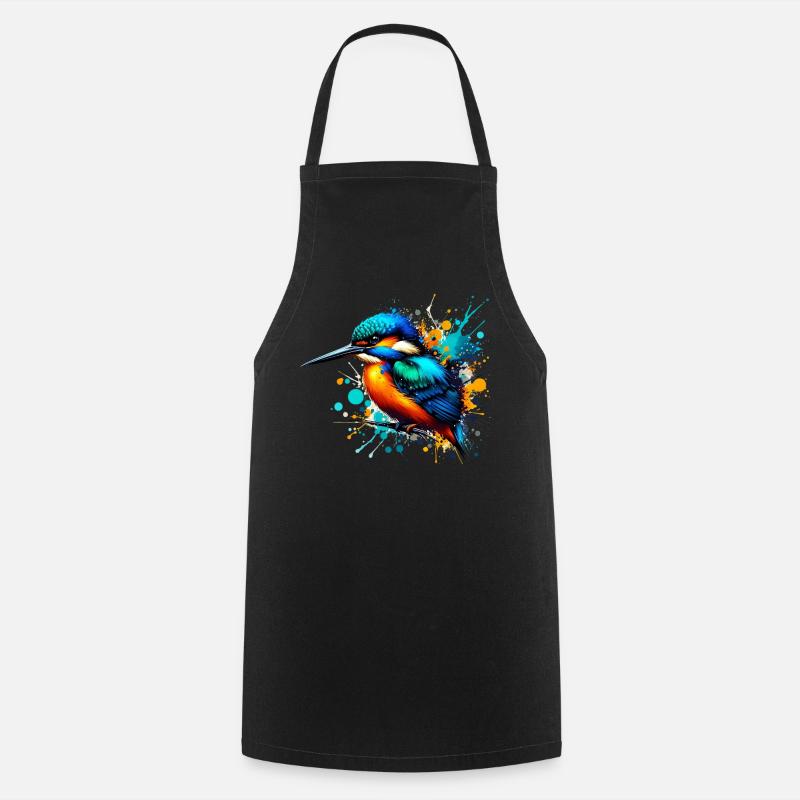 Eisvogel - Kochschürze - Schwarz