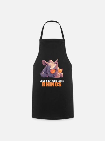 Rhino Rhinos Rhino - Cooking Apron - black
