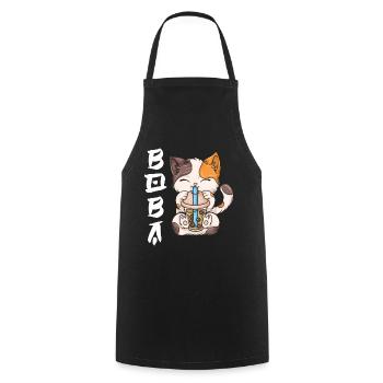 Bubble Tea Boba BubbleTea Kawaii Japan Tea Kpop - Cooking Apron - black - Front - AI Model Male 185 dark (185cm)