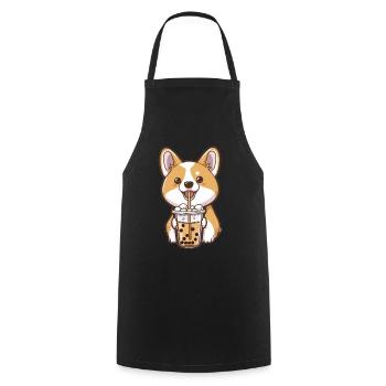 Bubble Tea Boba BubbleTea Kawaii Japan Tea Kpop - Cooking Apron - black - Front - AI Model Male 185 dark (185cm)