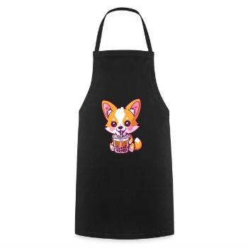 Bubble Tea Boba BubbleTea Kawaii Japan Tea Kpop - Cooking Apron - black - Front - AI Model Male 185 dark (185cm)