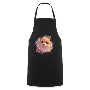 Thé à bulles Boba BubbleTea Kawaii Japan Tea Kpop - Tablier de cuisine - noir - Devant - AI Model Male 185 dark (185cm)