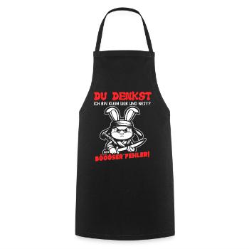 Hase Tshirt Lustig Witzig Humor Sarkasmus Büro - Kochschürze - Schwarz - Vorne - AI Model Male 185 dark (185cm)