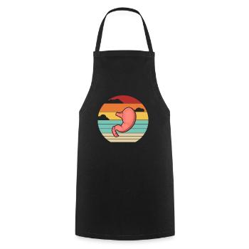 Retro Gastroenterologe Magenbypass Magen - Kochschürze - Schwarz - Vorne - AI Model Male 185 dark (185cm)