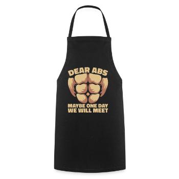 Entraîneur de fitness Haltérophilie GYM Musculation - Tablier de cuisine - noir - Devant - AI Model Male 185 dark (185cm)