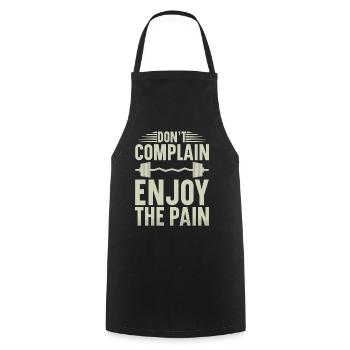 Entraîneur de fitness Haltérophilie GYM Musculation - Tablier de cuisine - noir - Devant - AI Model Male 185 dark (185cm)