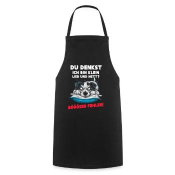 Chien Tshirt Drôle Drôle Humour Sarcasme Bureau - Tablier de cuisine - noir - Devant - AI Model Male 185 dark (185cm)