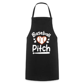 Baseball Sports Baseball Player Pitcher Catcher USA - Cooking Apron - black - Front - AI Model Male 185 dark (185cm)